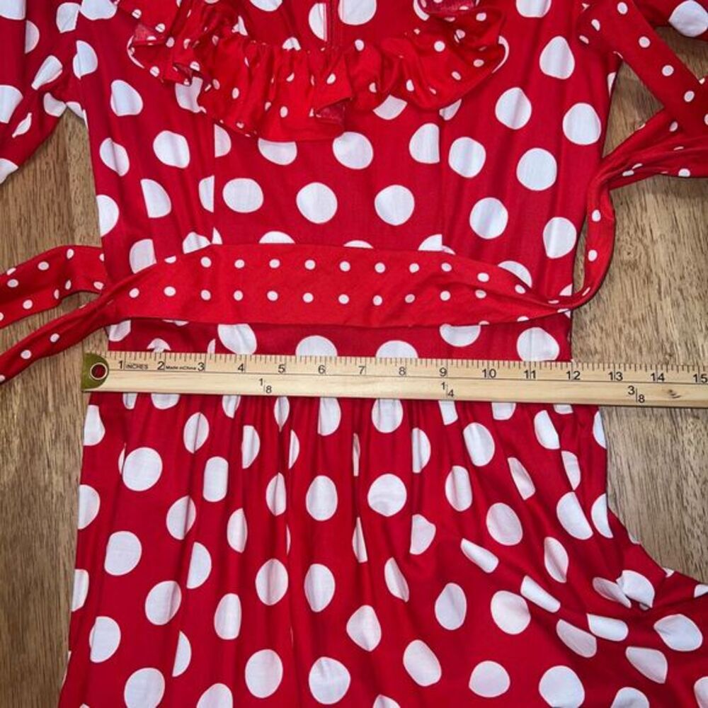 Vintage Victor costa small hostess party dress red 70s Valentines saks 5th - Picture 6 of 16